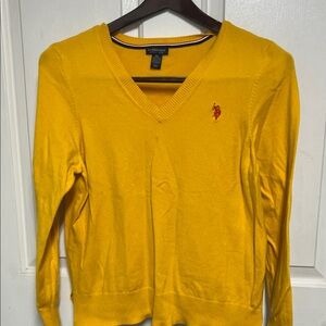 Polo by Ralph Lauren Men's V-Neck Sweater in Bright Yellow
